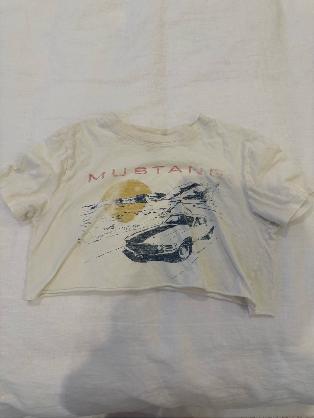 Ford Mustang Graphic Tee - White, Yellow, Black